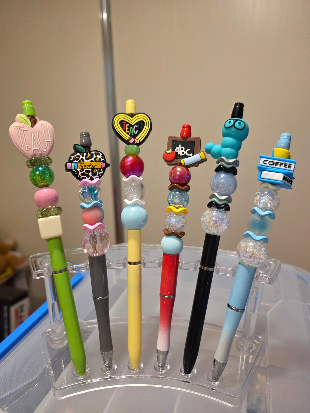 Teachers Gifts Beaded Pens - Pre Made Designs