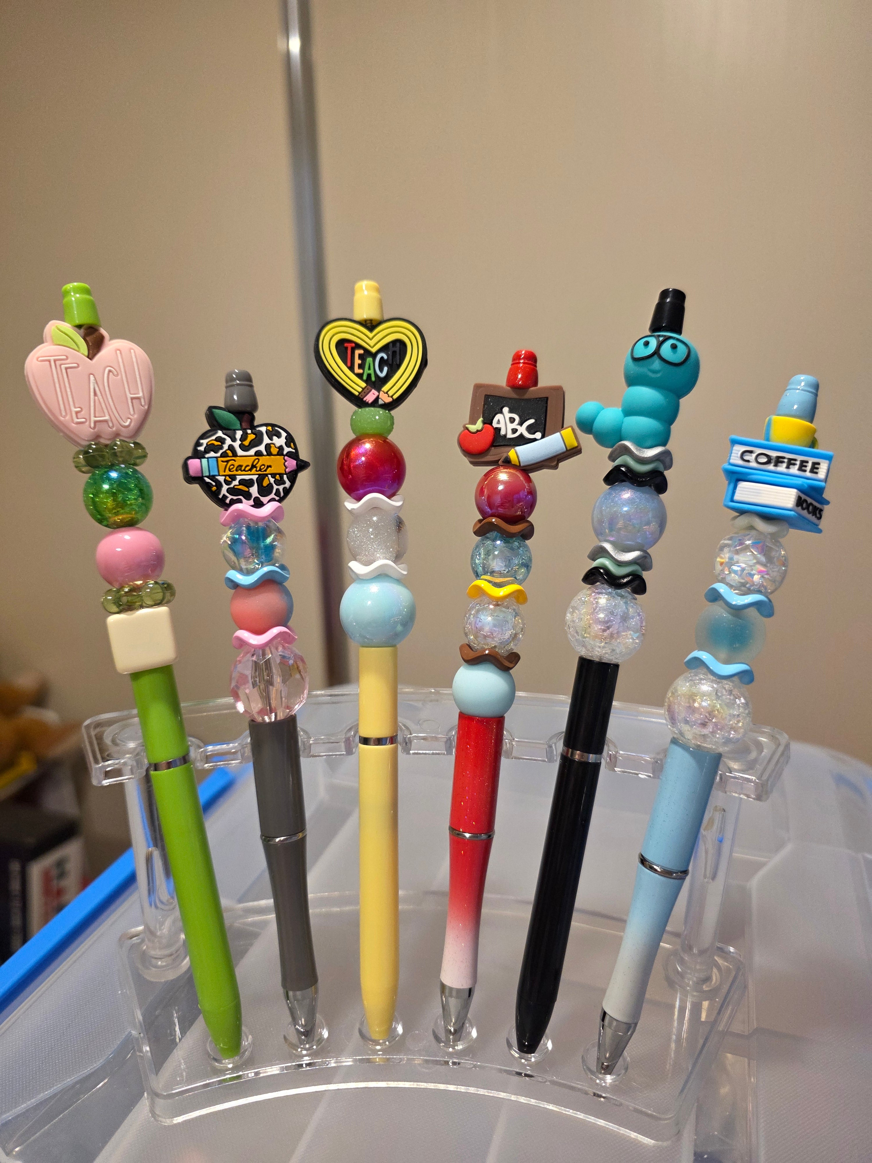 Teachers Gifts Beaded Pens - Pre Made Designs