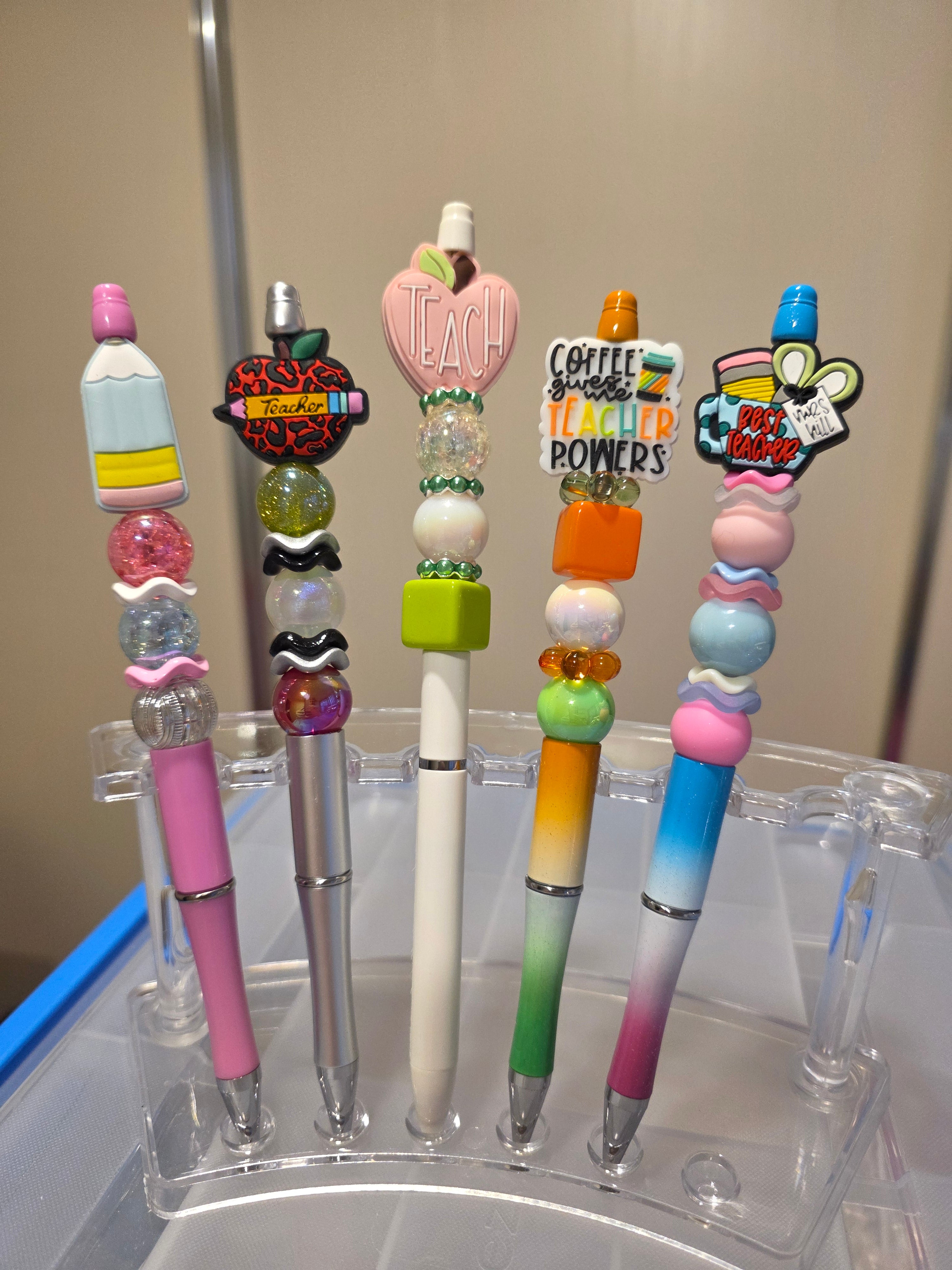 Teachers Gifts Beaded Pens - Pre Made Designs