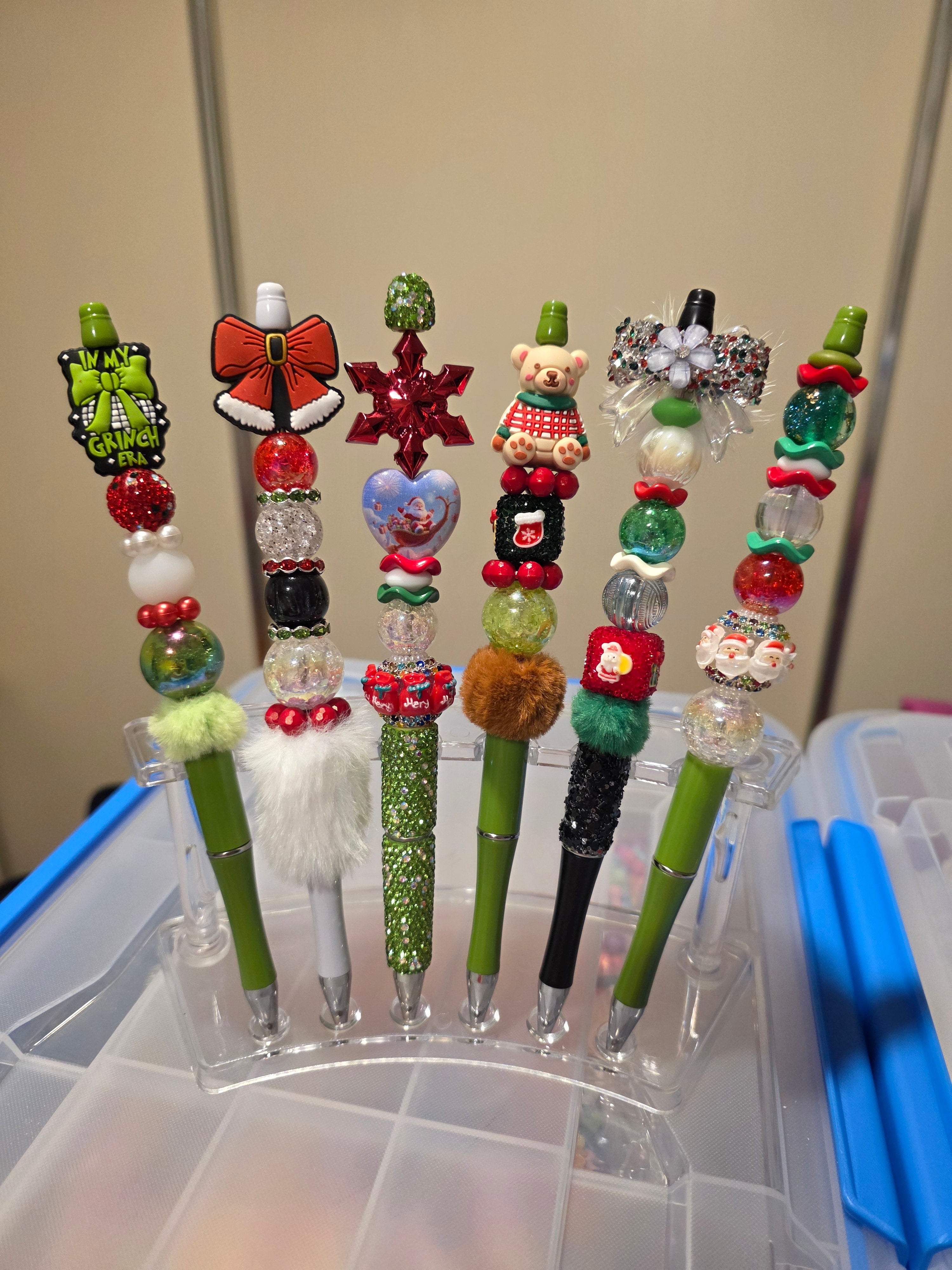 CHRISTMAS EDITION - Beaded Pens - Pre Made Designs
