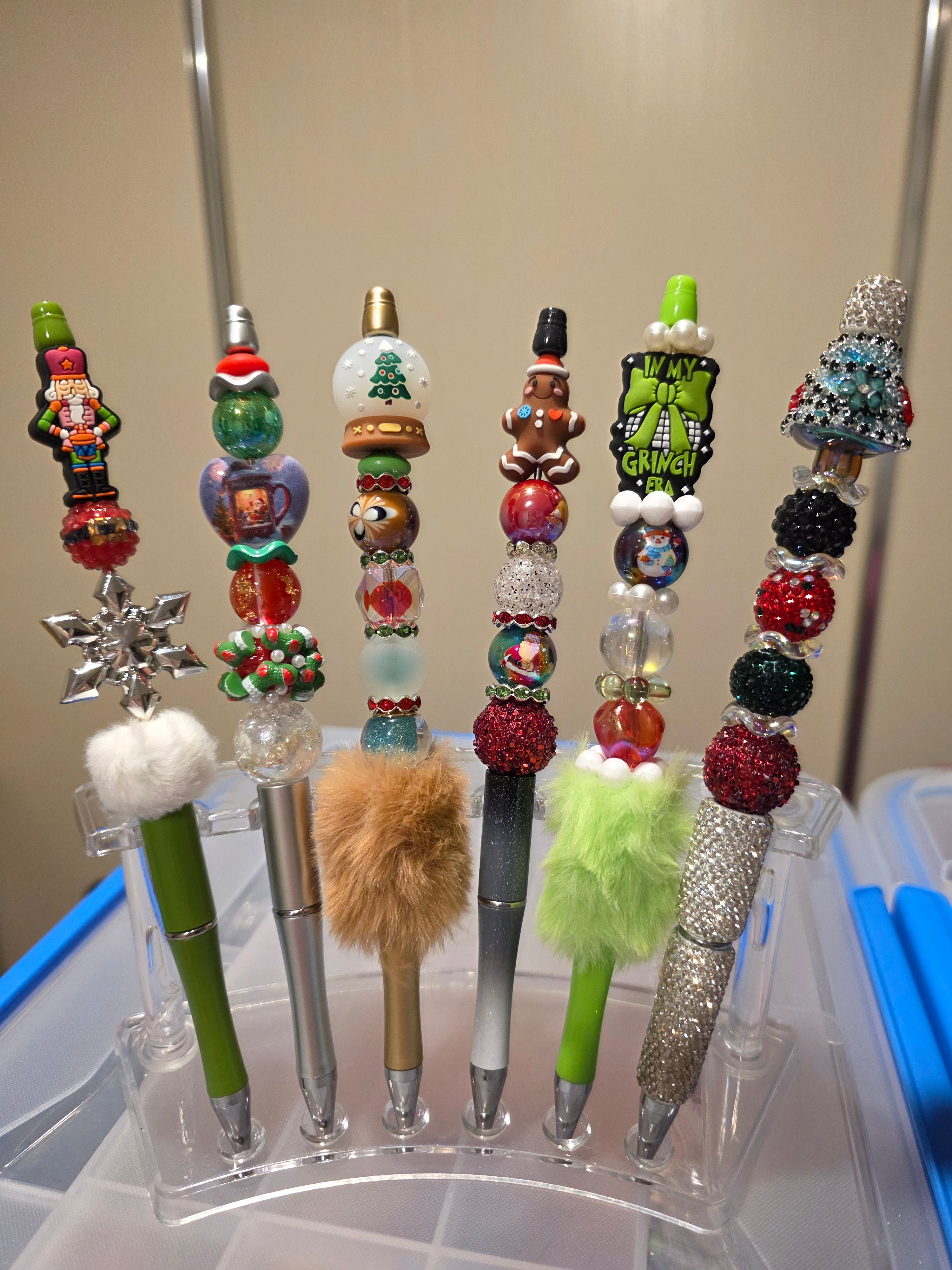 CHRISTMAS EDITION - Beaded Pens - Pre Made Designs